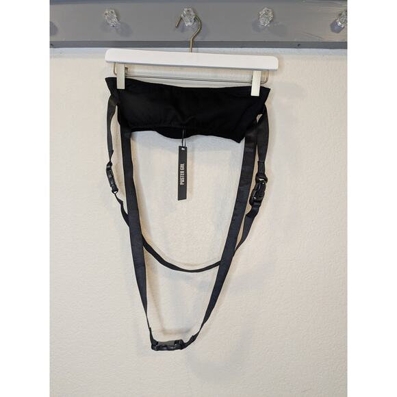 Dolls Kill Poster Girl Black Strap Tube Top Goth Style APG191021 Size Small New - Picture 3 of 8